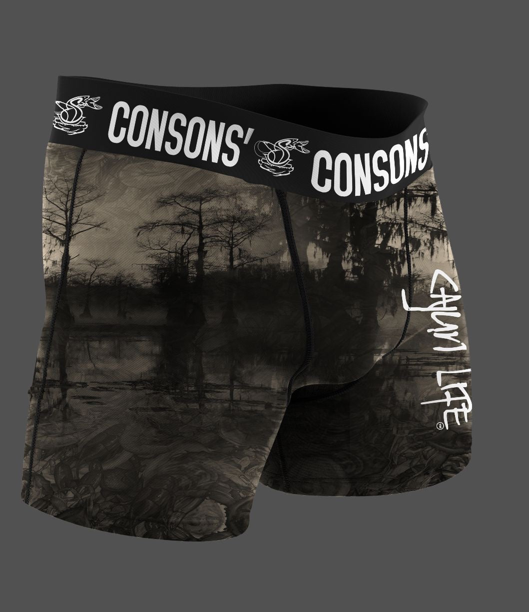 CONSONS' PERFORMANCE UNDERWEAR - swamp scene pattern