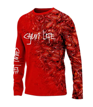 CAJUN LIFE (CRAWFISH) long sleeve shirt (size S - M- L - XL - XXL)